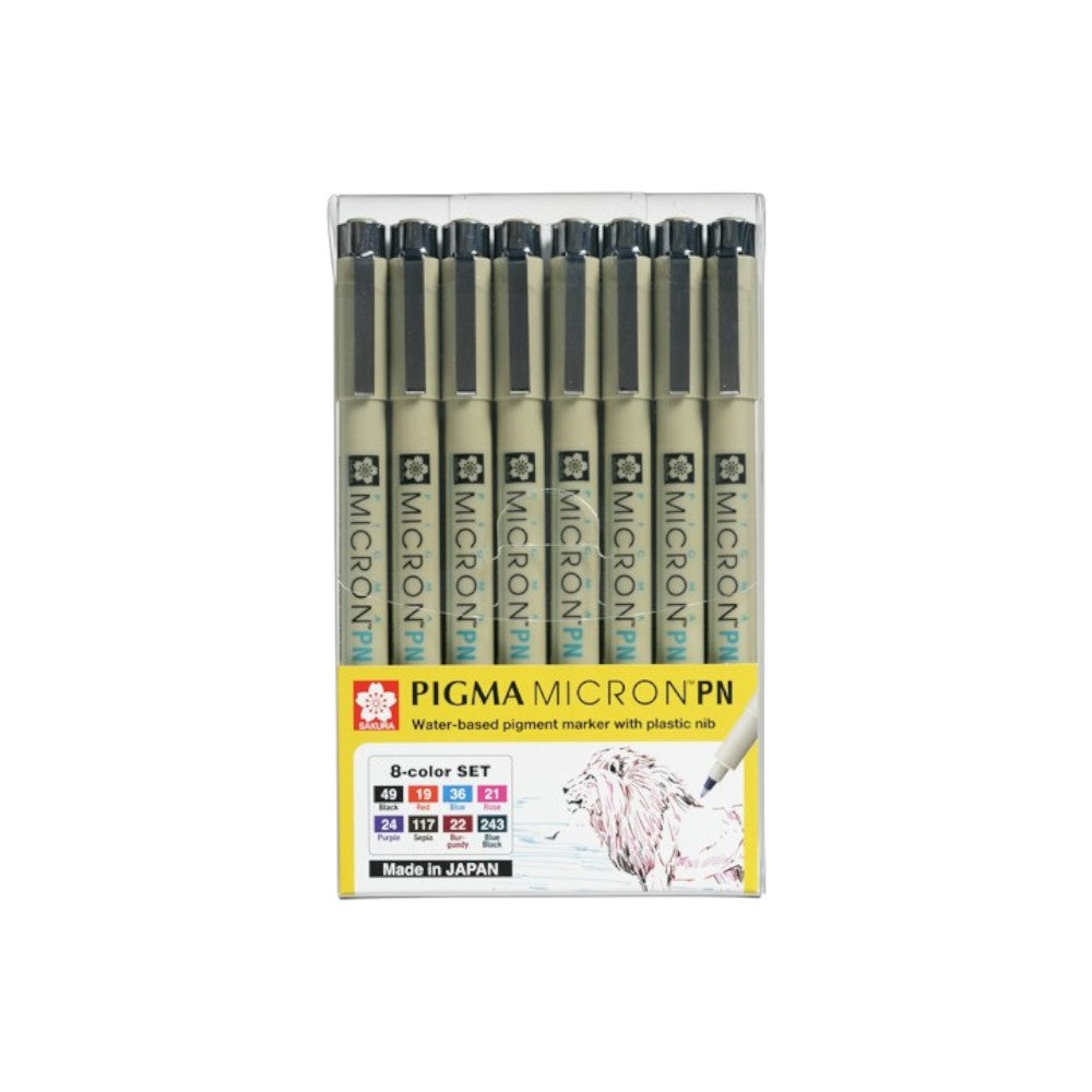 Sakura Pigma Micron Pen Set - Color Ink, Pack of 8 (Choose Nibs)